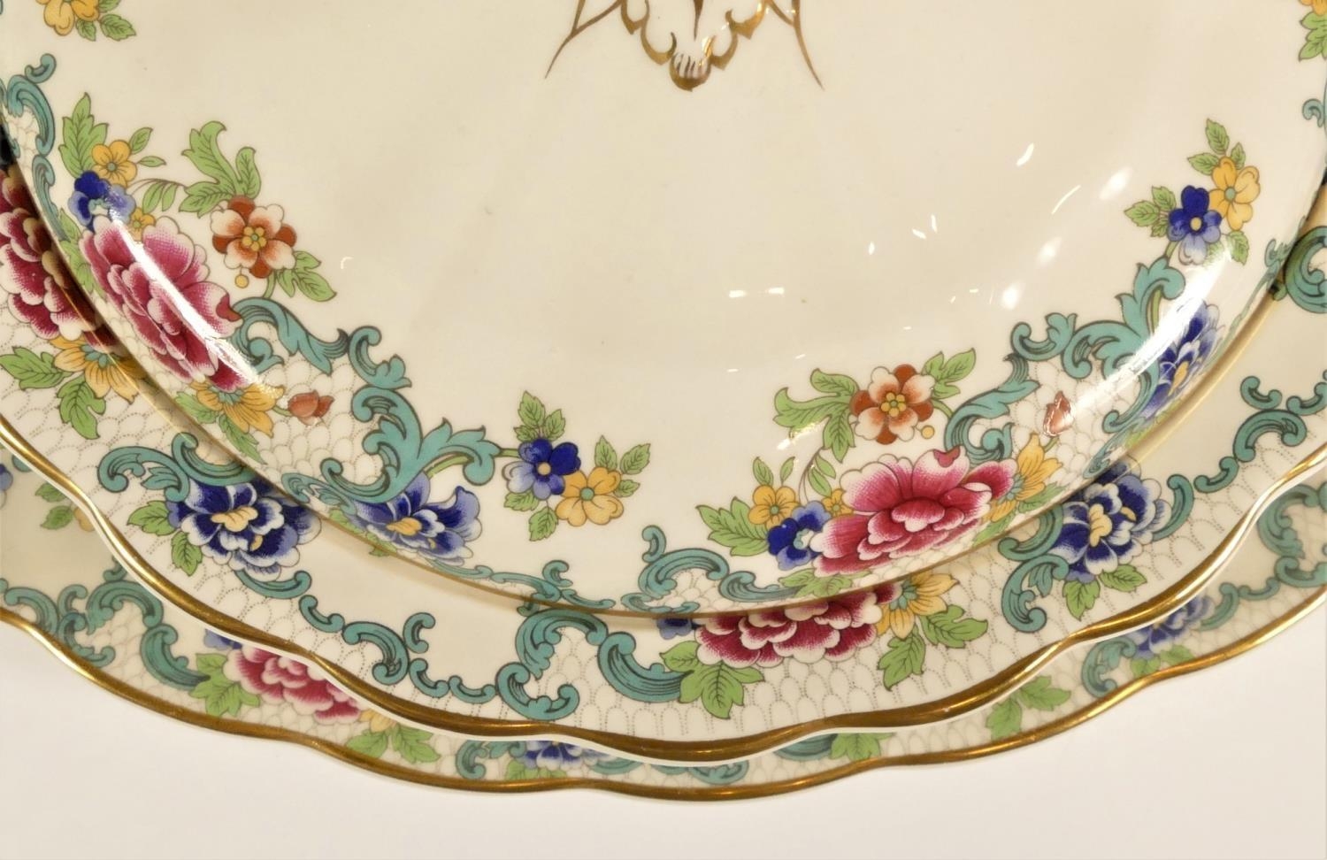 A Royal Doulton, Floradora pattern thirty piece part dinner service, TC1127, comprising of a - Image 2 of 3