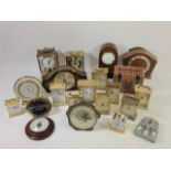 A brass cased German made ships clock by Dinlex together with a collection of mid 20th Century and