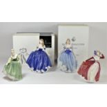 A collection of four Royal Doulton figurines, comprising of Melissa - HN3977 (boxed), Mary - 3903,