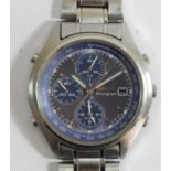 Seiko, a chronograph stainless steel gentleman's wristwatch, 7T32-7C60, 921650, lacking clasp