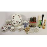 A Royal Imperial bone china part service, a Alfred Meakin part service, a Crown Essex "Capri" part