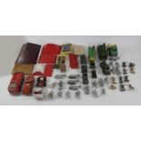A collection of playworn diecast models, to include Dinky military vehicles, Matchbox model cars,