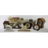 A collection of mid 20th century and later mantle clocks, to include an Elliott 8 day, a Kundo