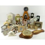 A collection of mantle clocks, wall clocks and desk clocks, from time 1950s to present day (3).