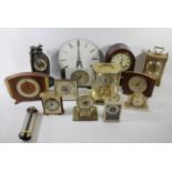 An early 20th century Camerer Kuss & Co 8 day mantle clock, walnut veneered case, together with a