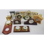 A large collection of mid 20th Century and later carriage clocks, anniversary clocks and