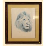 A set of three framed Franklin Mint prints - Lord Of The Snows, African King and Bengal Beauty. 86cm