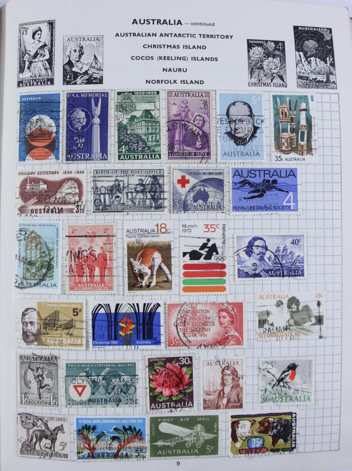 A large collection of stamps, to include an album of mint 1924 - 1979, partially full, two albums of - Image 7 of 15