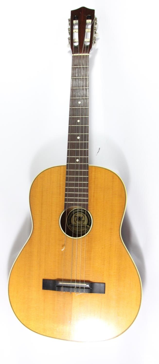 A Musima acoustic guitar, in soft carry case