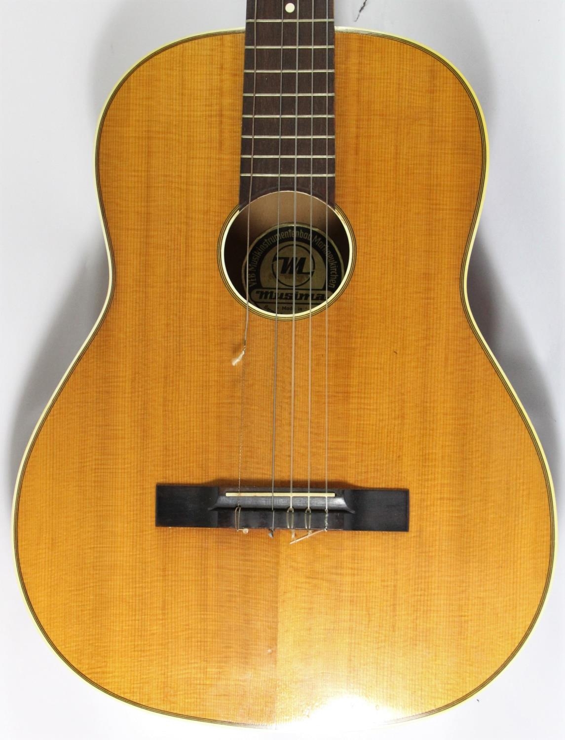 A Musima acoustic guitar, in soft carry case - Image 3 of 9