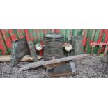 A Bedford M series lorry radiator grill, bonnet, side panels, bumper and radiator