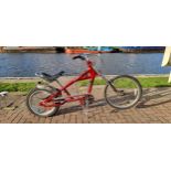 A Schwinn 20" Sting-Ray Street Series Bicycle, model S29181NT, date HC10JD, with V-back handle bars,