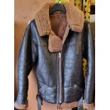 An Irvin RAF sheepskin flying jacket, in brown, hardly worn, size 46