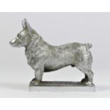 A chrome car mascot in the form of Corgi, not mounted, 9cm