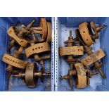 Ten various crankshafts, to include BSA A7, A10 and Triumph 6T