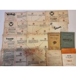 Norton, Triumph and Matchless lubrication charts and various motorcycle manuals