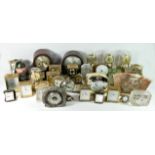 A collection of mantle, carriage and travel clocks, to include brands such as Swiza, Smiths, Metamec