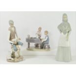 The Leonardo collection figurine of children playing piano 19cm together with, a Miquel Requena