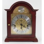 A German made Hermle 8 day bracket clock, etched dial, 414 Westminster movement - H:25cm; W:21cm;