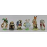 Beswick Beatrix Potter figurines to include - Benjamin Bunny, Timmy Tiptoes, Little Pig Robinson, Mr