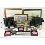 A pair of Super Zenith 10x50 binoculars, cased, together with a similar pair, also including a