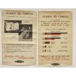 Two British Railway 1950s 'Always Be Careful' posters, 48 x 30 cm