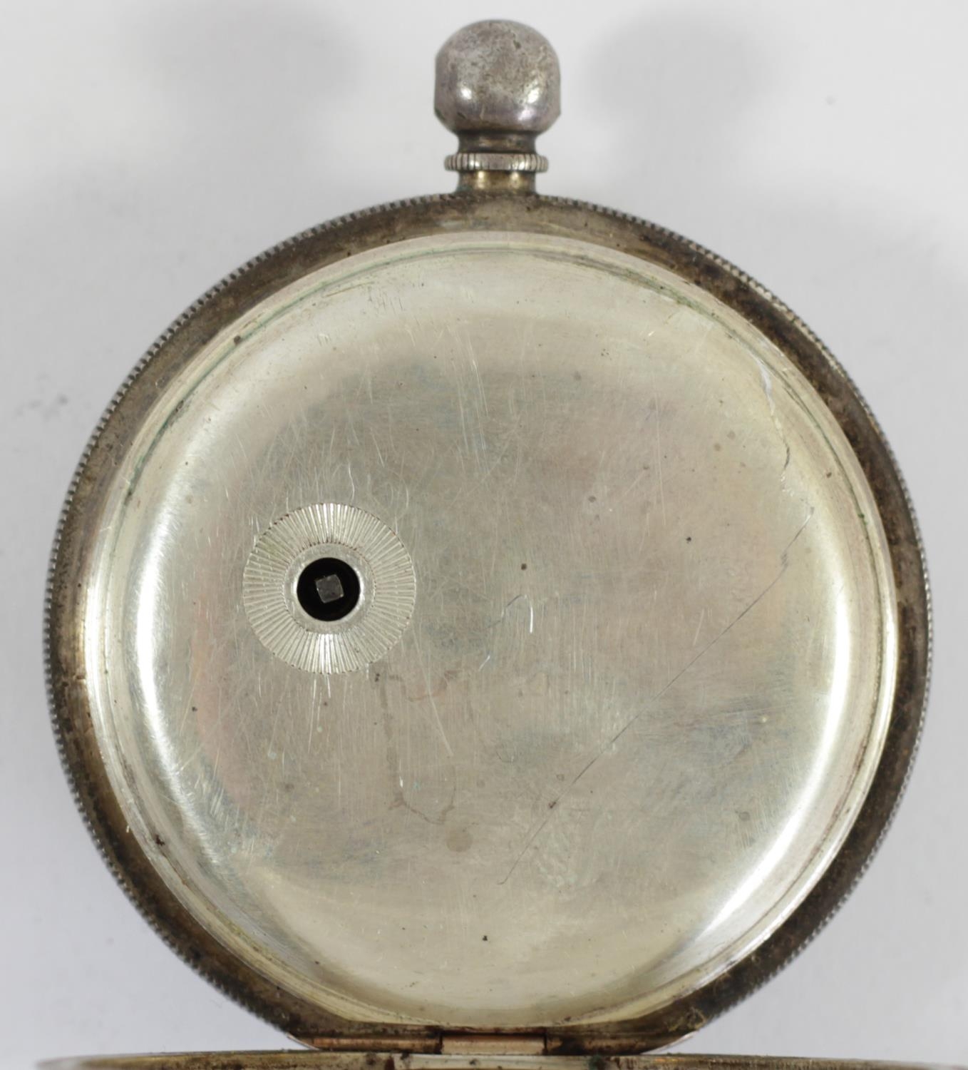 A Victorian silver fusee pocket watch, Chester 1877, spares or repair, 52mm - Image 2 of 4