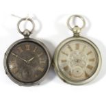 T. Hardy, Bulwell, a silver dial pocket watch, Chester 1898 and a similar Swiss silver example,