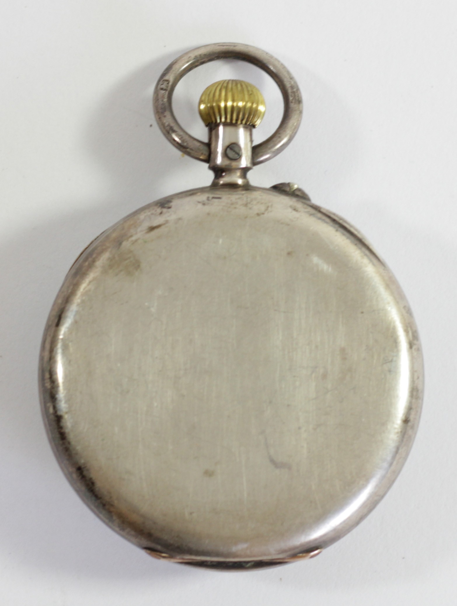 A Victorian silver and tortoiseshell pocket watch easel case, London 1896, containing a 0.935 - Image 7 of 7
