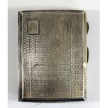 A silver cigarette case, Birmingham 1935, 60gm