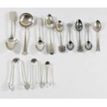 Three silver Cleckheaton Golf Club spoons, various dates, a silver Durham souvenir spoon and other