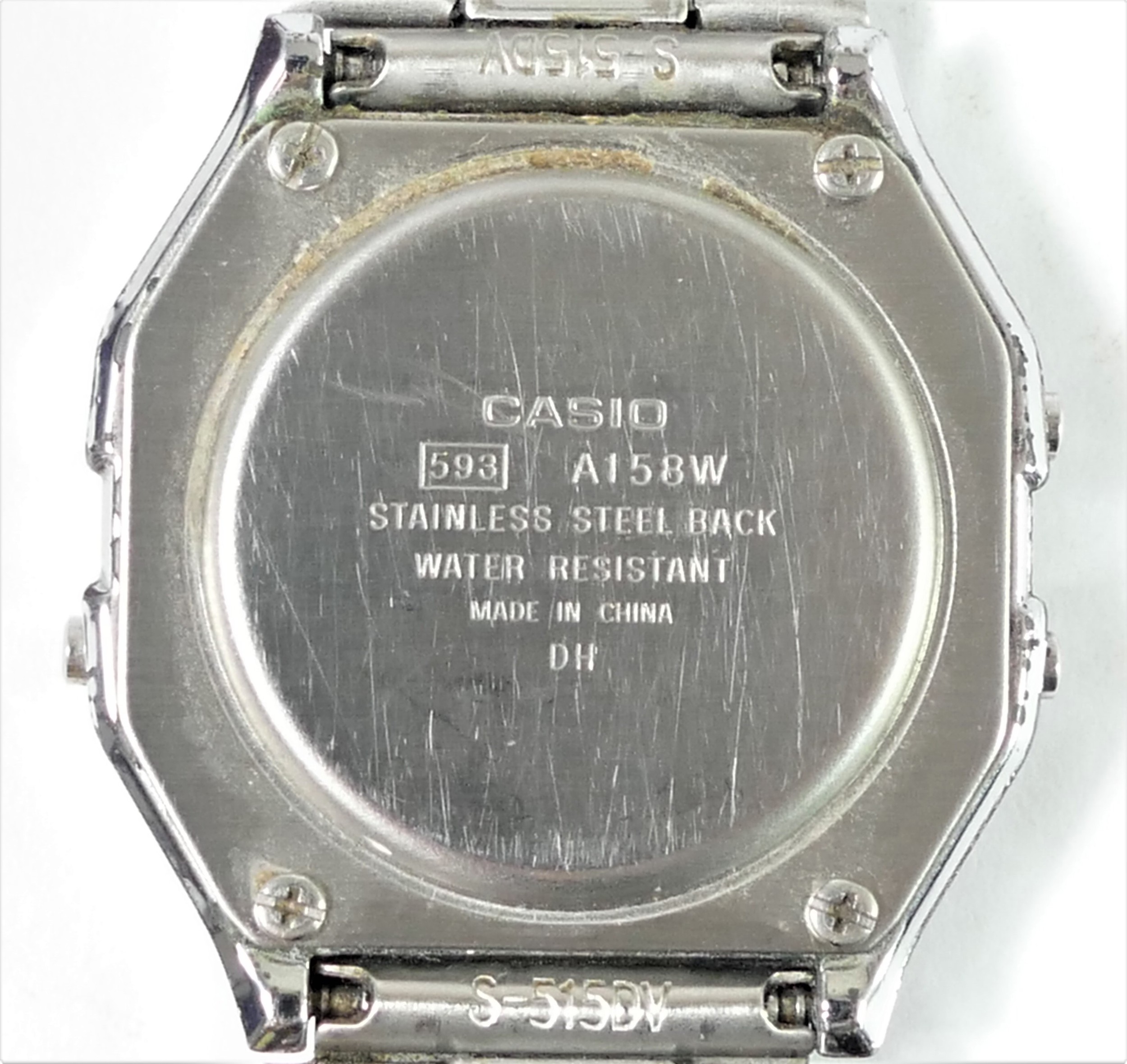 Casio Alarm Chrono, a gentleman's stainless steel digital wristwatch, ref 593, A158W, original - Image 4 of 7