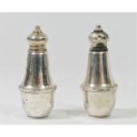 A sterling silver salt and pepper pot, by Duchin Creation, with screw off tops, 11cm, loaded.