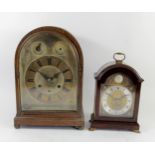 An ebony cased Elliott bracket clock, manual wind 8 day movement, retailed by Arthur Saunders of