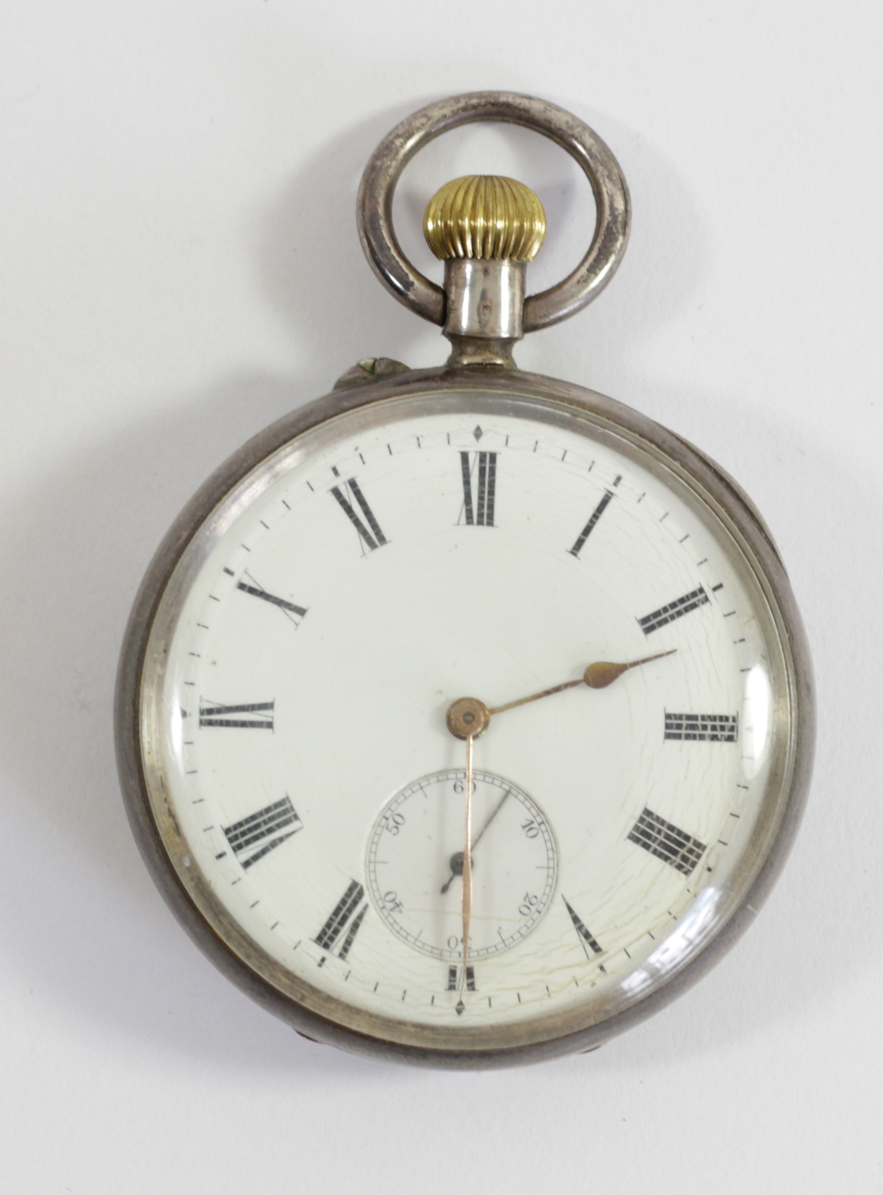 A Victorian silver and tortoiseshell pocket watch easel case, London 1896, containing a 0.935 - Image 3 of 7