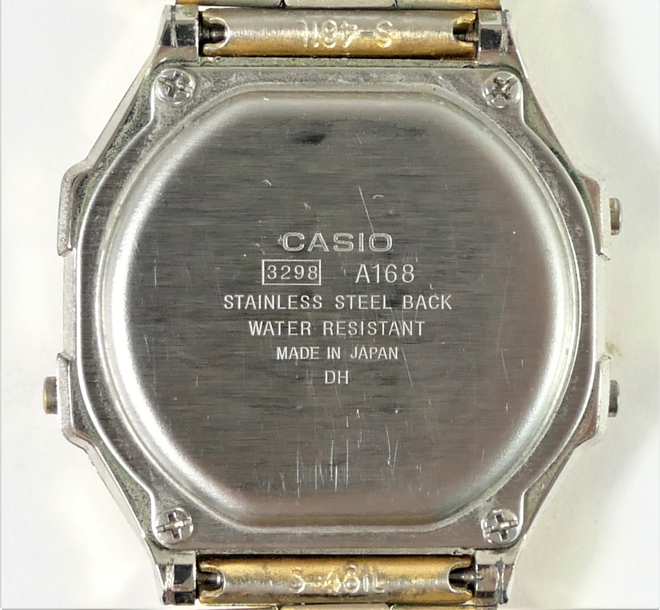 Casio Alarm Chrono, a gentleman's stainless steel digital wristwatch, ref 593, A158W, original - Image 7 of 7