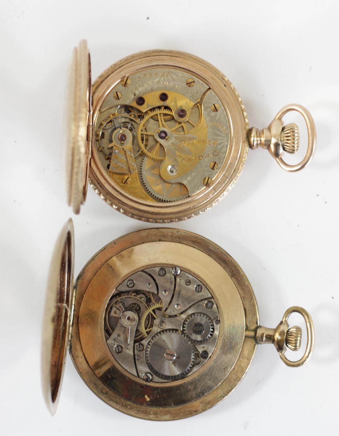 Hampden, a full hunter pocket watch, cuvette stamped B&B, ROYAL, 14K, 17 jewel adjusted movement, - Image 2 of 5