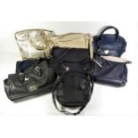 A selection of modern designer handbags, to include a navy Jane Shilton, a Gianii Conti cream