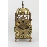 A mid 20th Century Smiths brass lantern clock, with an 8 day jeweled movement, stamped Smiths Clocks