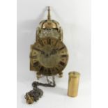 A Victorian Hook & Spike Brass Lantern Clock