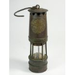 A Hailwoods Improved Type 0 Miner's Lamp, by Ackroyd & Best Ltd of Morley, Leeds, pierced canopy,