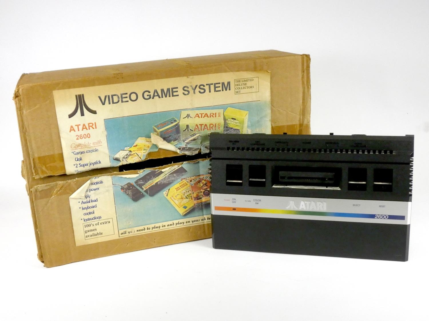 An Atari 2600 video game system: The Limited Deluxe Collectors Set, original box with large coloured - Image 3 of 4