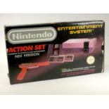 A Nintendo NES Action Set (model No NESE-001, original box, polystyrene insert, AV and power