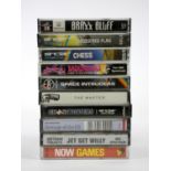 A collection of ten Spectrum cassettes, to include Braxx Bluff (case, insert), Chequered Flag (case,