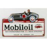 A decorative enamel Mobioil sign, 38 x 60cm