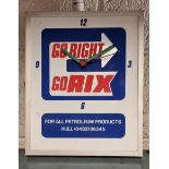 A Rix Petroleum plastic wall advertising clock. 17 x 22cm