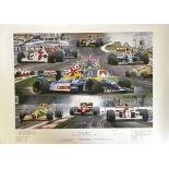 Two limited edition Andrew Kitson prints Formula One- Ninety One (260/500), Formula One- Ninety