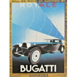 A Royale Bugatti poster, 70 x 51 cm