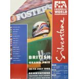 Nine Formula 1 posters to include, British Grand Prix 1992, 1993, 1999 and others.