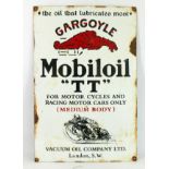 A decorative enamel Mobioil TT sign, 75 x 50cm